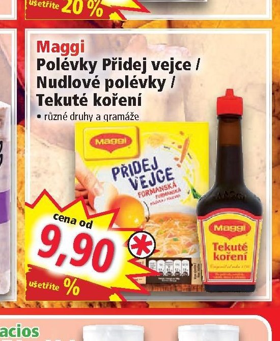 Maggi Polévky, Přidej vejce / Nudlové polévky / Tekuté koření