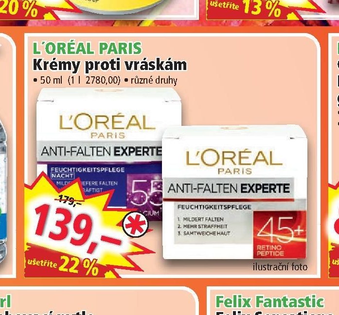 L'ORÉAL PARIS Krémy proti vráskám