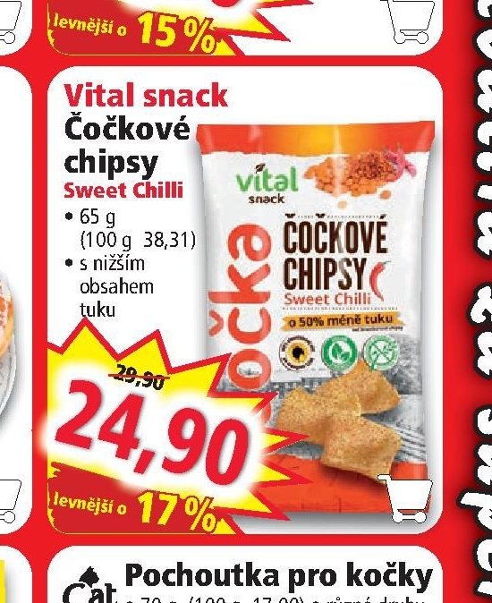 Vital snack Čočkové chipsy