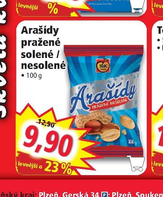 Arašídy pražené solené / nesolené