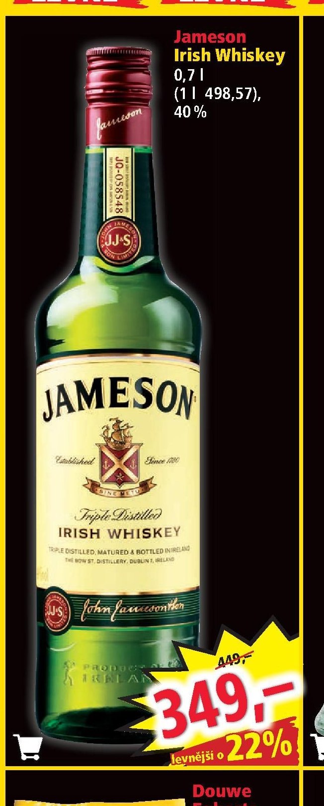 Jameson Irish Whiskey 0,7 l