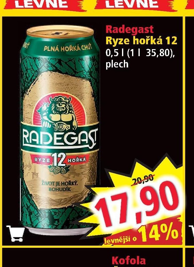 Radegast Ryze hořká 12 0,5 l