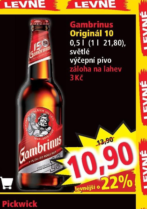 Gambrinus Originál 10 0,5 l