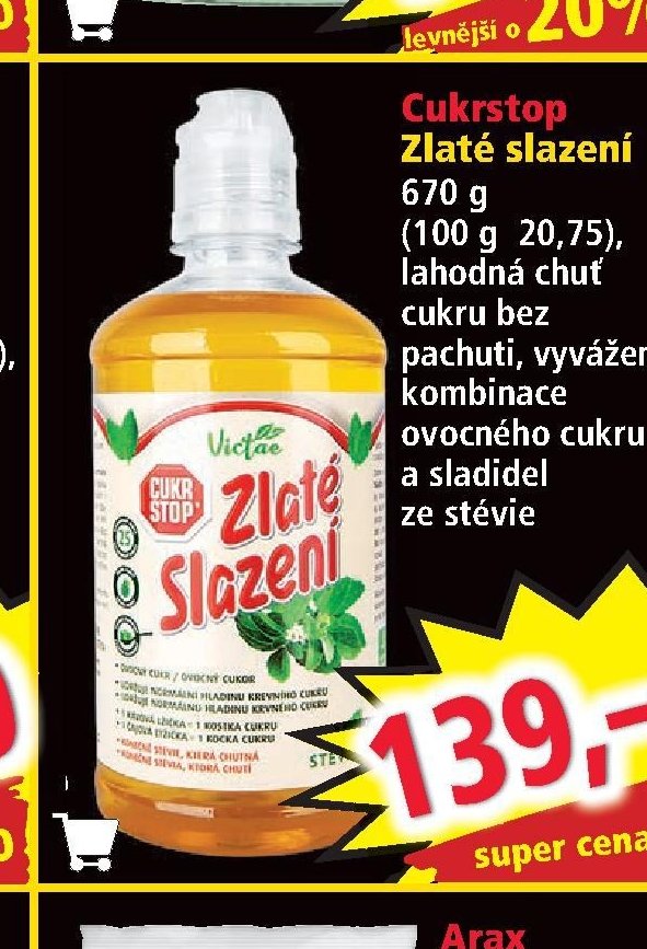 Cukrstop Zlaté slazení 670 g