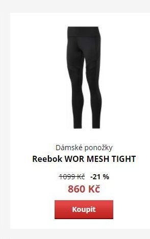 Dámské ponožky Reebok WOR MESH TIGHT
