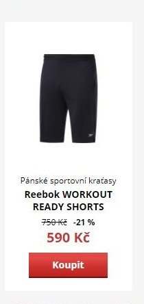 Pánské sportovní kraťasy Reebok WORKOUT READY SHORTS