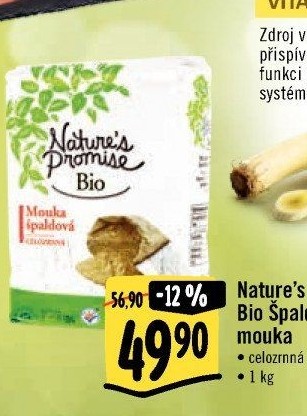Mouka špaldová celozrnná bio Nature'