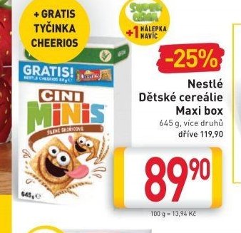 Nestlé Dětské cereálie Maxi box