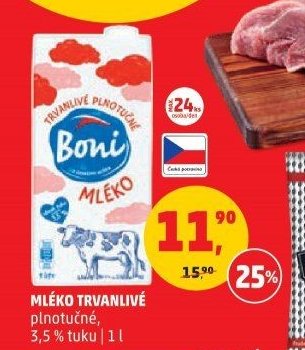 Mléko trvanlivé Boni