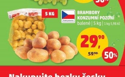 Brambory konzumní pozdní