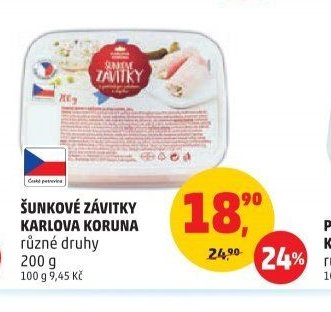 ŠUNKOVÉ ZÁVITKY KARLOVA KORUNA