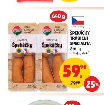 ŠPEKÁČKY TRADIČNÍ SPECIALITA