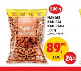 Mandle Natural Naturalia 500 g