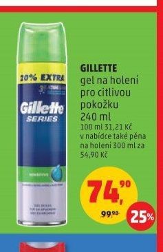 GILLETTE gel na holení pro citlivou pokožku