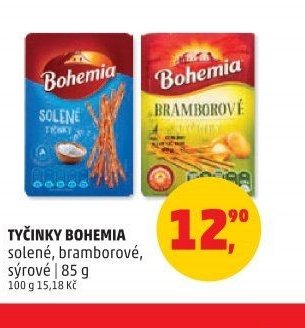 Tyčinky Bohemia solené, bramborové, sýrové 85g