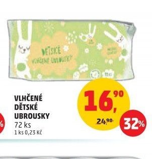 VLHČENÉ DĚTSKÉ UBROUSKY