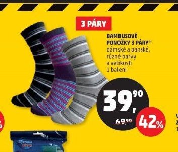 Bambusové ponožky 3 páry