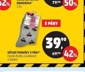 Dětské ponožky 3 páry