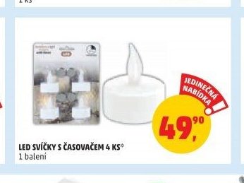 LED svíčky s časovačem 4 ks