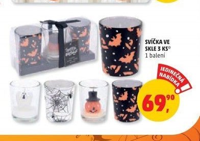 SVÍČKA VE SKLE 3 KS