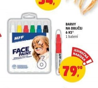 Barvy na obličej 6 ks