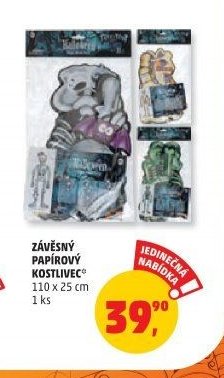 Závěsný papírový kostlivec