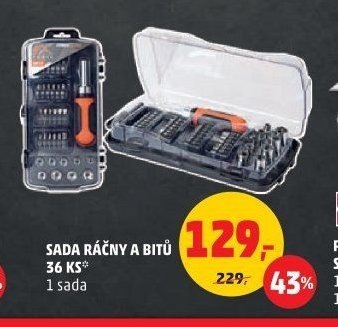 Sada ráčny a bitů 36 ks