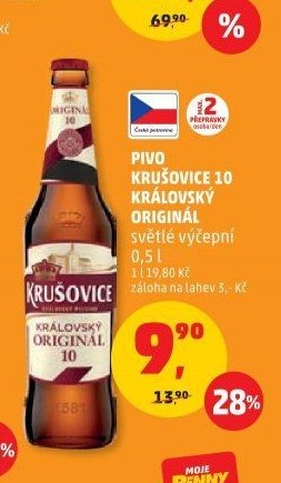 Pivo Krušovice 10 Královský originál