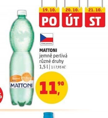 MATTONI jemně perlivá