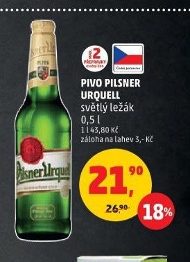 PIVO PILSNER URQUELL světlý ležák