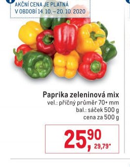 Paprika zeleninová mix