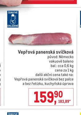 Vepřová panenská svíčková