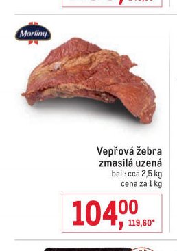 Vepřová žebra zmasilá uzená