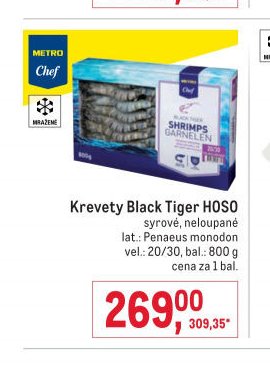Krevety Black Tiger HOSO