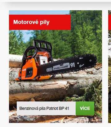 Benzínová pila Patriot BP 41 - Mountfield akcniletaky.com