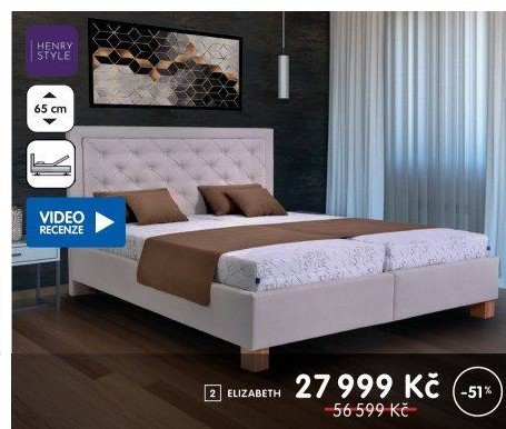 Čalouněná postel Elizabeth