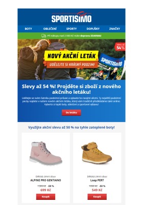 akční leták Sportisimo 15.10.2020-20.10.2020