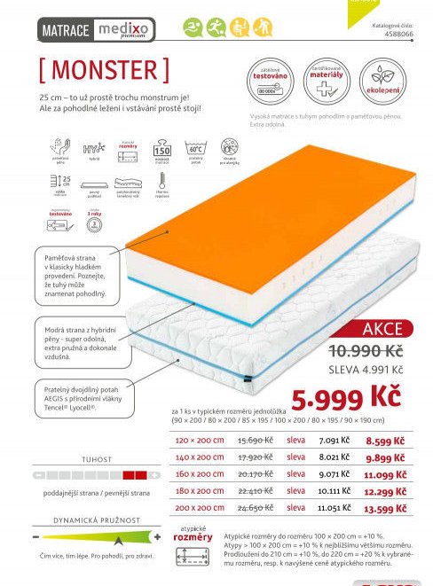 Matrace MONSTER - ASKO akcniletaky.com
