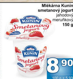 Ochucený jogurt smetanový Kunín