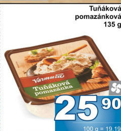 Tuňáková pomazánka Varmuža