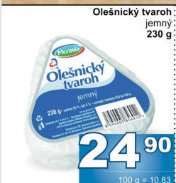 Tvaroh jemný Olešnický Moravia