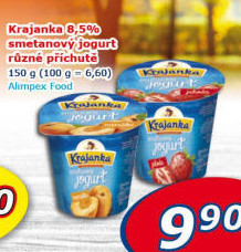 Jogurt smetanový ochucený Krajanka