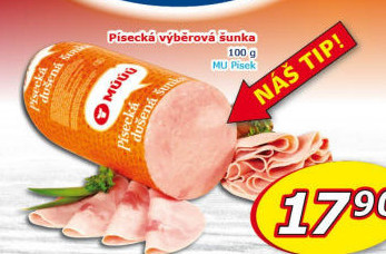 Šunka výběrová písecká Maso uzeniny Písek