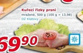 Kuřecí prsní řízky mražené DZ Klatovy
