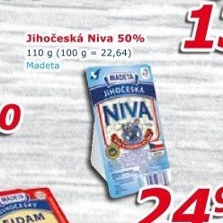 Sýr Niva Jihočeská 50% Madeta