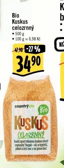 Bio Kuskus celozrnný