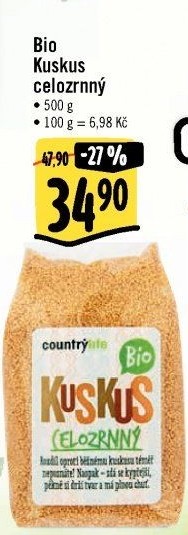 Kuskus celozrnný bio Country Life