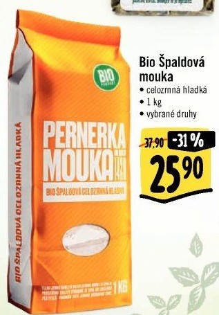 Mouka špaldová celozrnná bio Pernerka