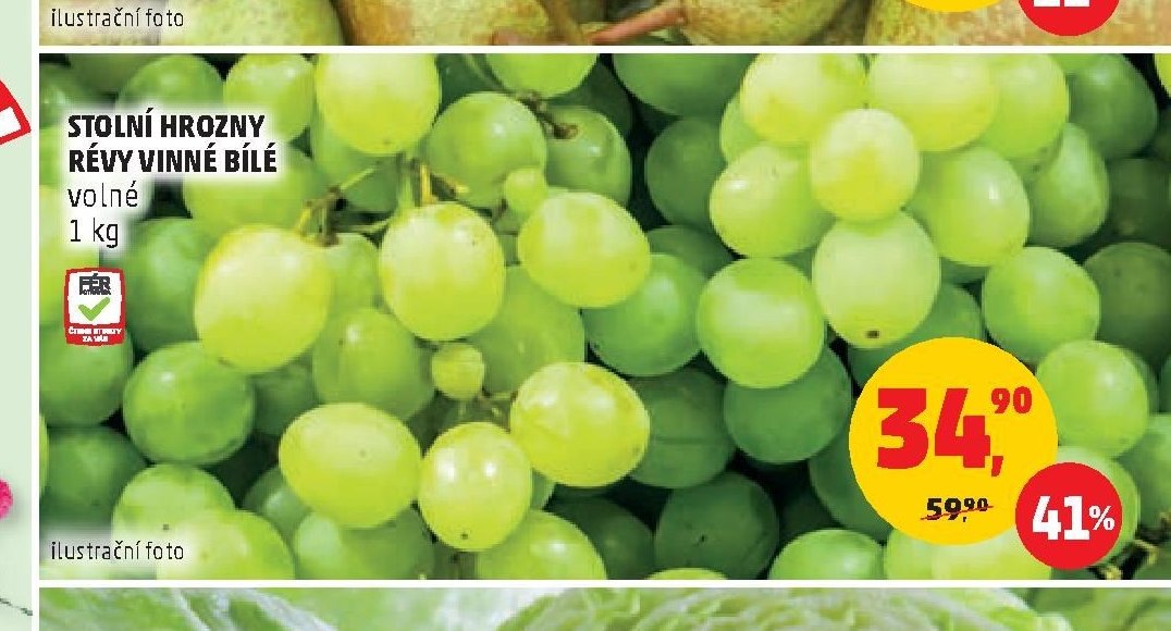 STOLNÍ HROZNY RÉVY VINNÉ BÍLÉ