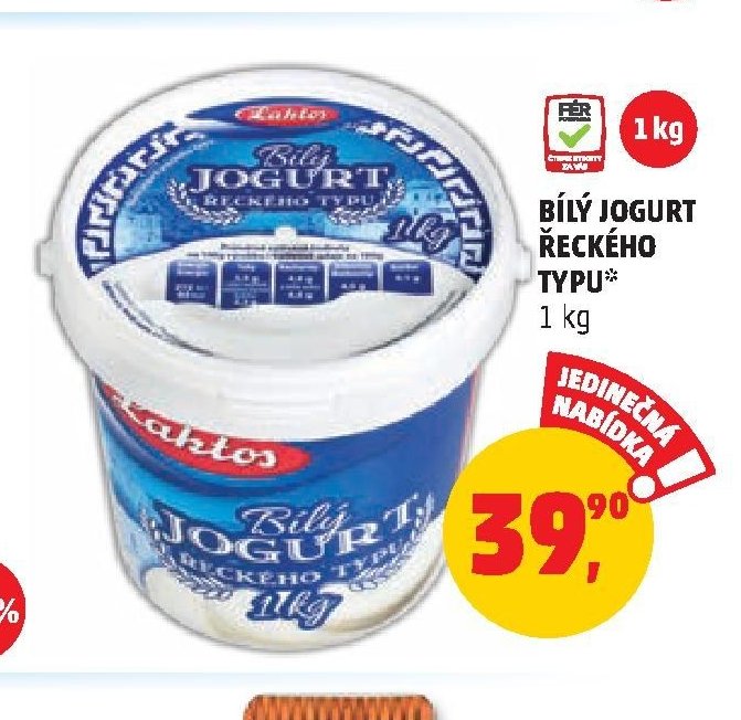 Bílý jogurt řeckého typu